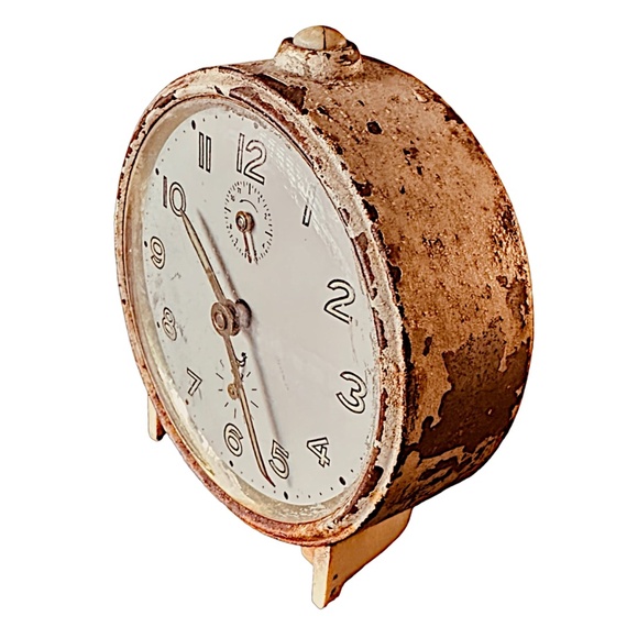 JAZ Vintage 1950s Desktop Clock 4” Analog Mechanical Alarm France - Picture 2 of 8